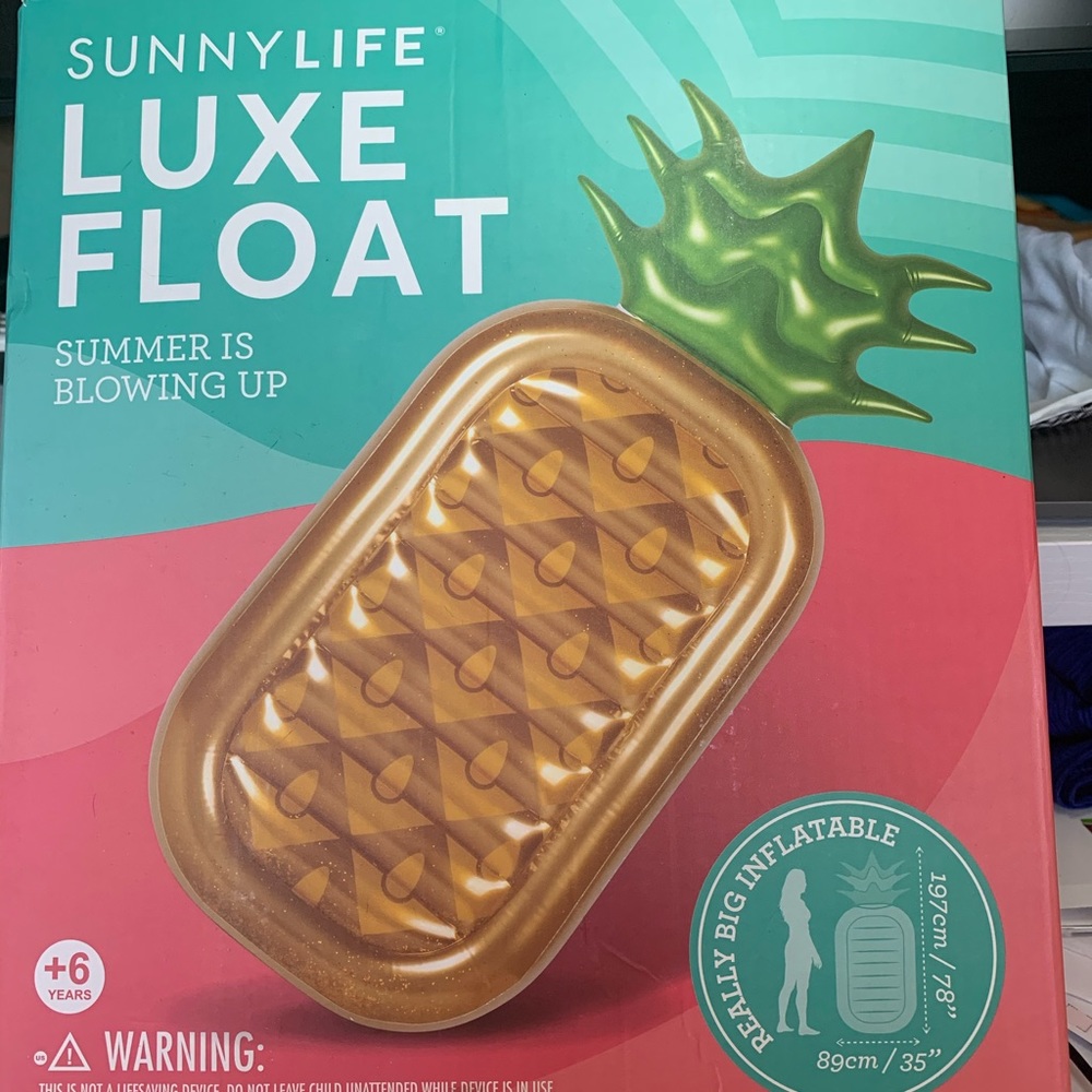 Pineapple Pool Float New In Box (NIB)